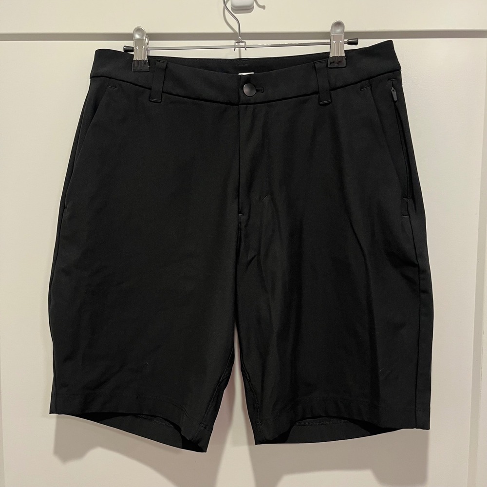 Lululemon Commission Short 9 Warpstreme Black Mens Size 30 LM7B96S